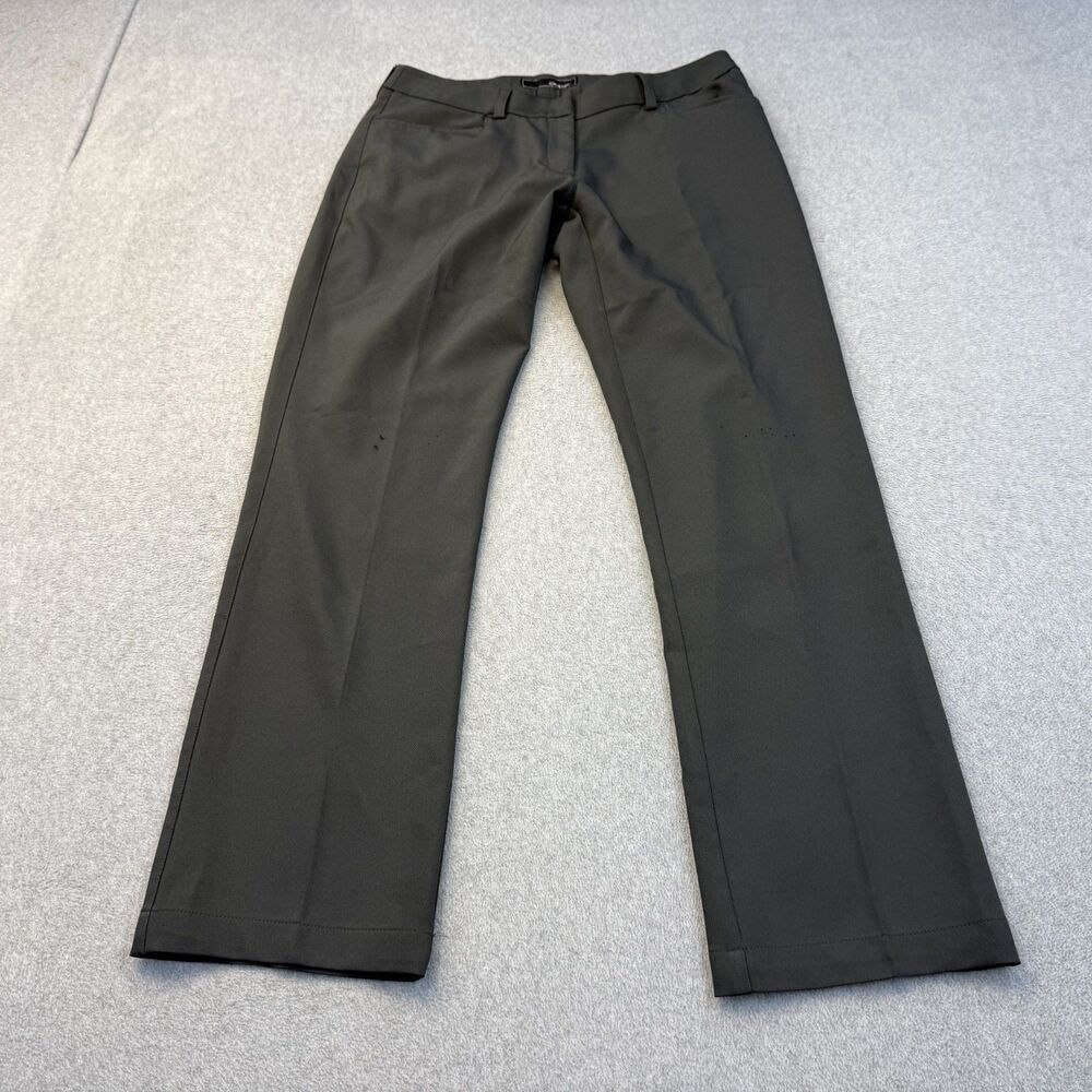 Oobe Women's Dress Pants 8/31 Gray Stretch Waist Straight Leg Business Trousers